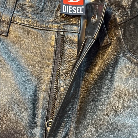 Diesel Black Leather Biker Jacket
